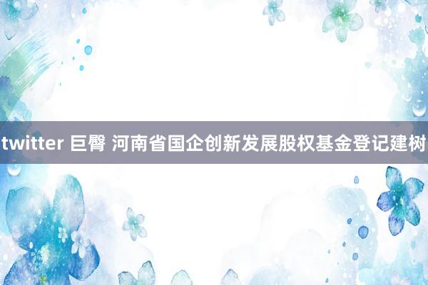 twitter 巨臀 河南省国企创新发展股权基金登记建树