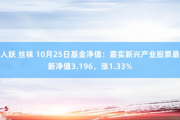 人妖 丝袜 10月25日基金净值：嘉实新兴产业股票最新净值3.196，涨1.33%