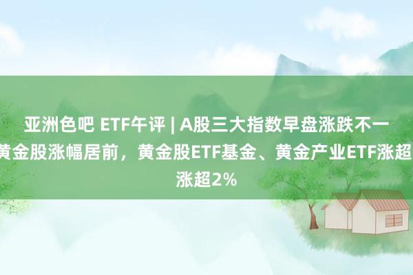 亚洲色吧 ETF午评 | A股三大指数早盘涨跌不一，黄金股涨幅居前，黄金股ETF基金、黄金产业ETF涨超2%