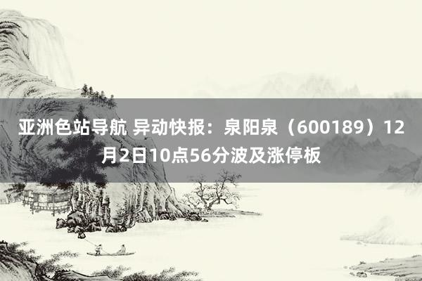 亚洲色站导航 异动快报：泉阳泉（600189）12月2日10点56分波及涨停板