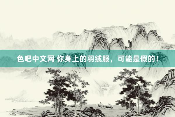 色吧中文网 你身上的羽绒服，可能是假的！