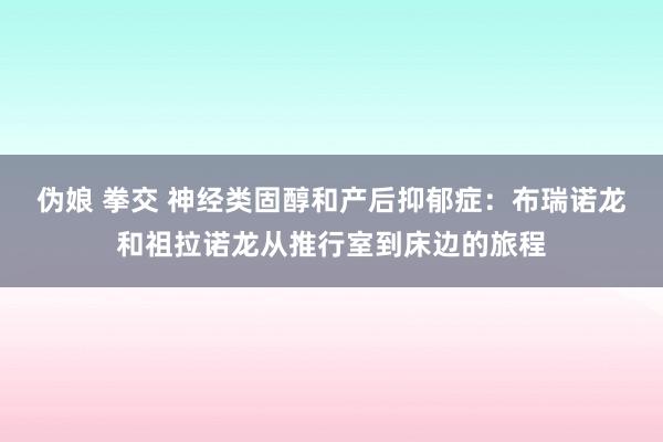伪娘 拳交 神经类固醇和产后抑郁症：布瑞诺龙和祖拉诺龙从推行室到床边的旅程