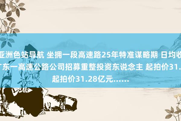 亚洲色站导航 坐拥一段高速路25年特准谋略期 日均收入65万元 广东一高速公路公司招募重整投资东说念主 起拍价31.28亿元......