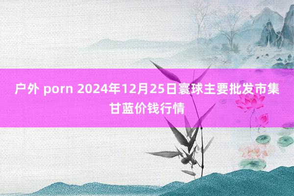 户外 porn 2024年12月25日寰球主要批发市集甘蓝价钱行情
