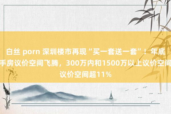 白丝 porn 深圳楼市再现“买一套送一套”！年底深圳二手房议价空间飞腾，300万内和1500万以上议价空间超11%