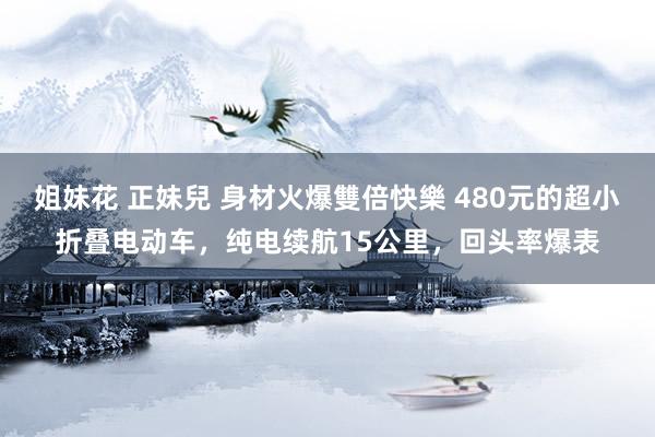 姐妹花 正妹兒 身材火爆雙倍快樂 480元的超小折叠电动车，纯电续航15公里，回头率爆表