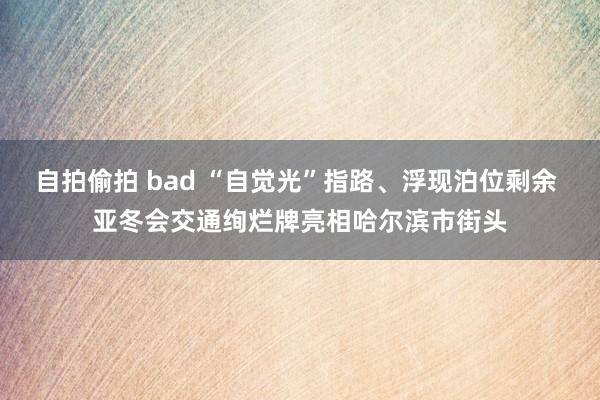 自拍偷拍 bad “自觉光”指路、浮现泊位剩余 亚冬会交通绚烂牌亮相哈尔滨市街头