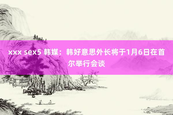 xxx sex5 韩媒：韩好意思外长将于1月6日在首尔举行会谈