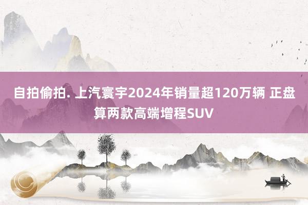 自拍偷拍. 上汽寰宇2024年销量超120万辆 正盘算两款高端增程SUV