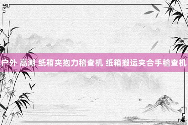 户外 高潮 纸箱夹抱力稽查机 纸箱搬运夹合手稽查机