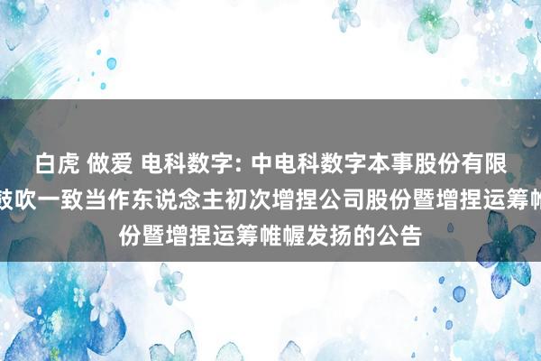 白虎 做爱 电科数字: 中电科数字本事股份有限公司对于控股鼓吹一致当作东说念主初次增捏公司股份暨增捏运筹帷幄发扬的公告