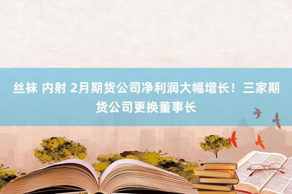 丝袜 内射 2月期货公司净利润大幅增长！三家期货公司更换董事长
