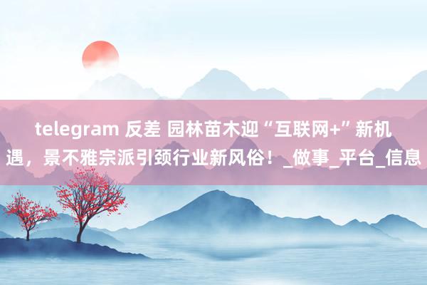 telegram 反差 园林苗木迎“互联网+”新机遇，景不雅宗派引颈行业新风俗！_做事_平台_信息