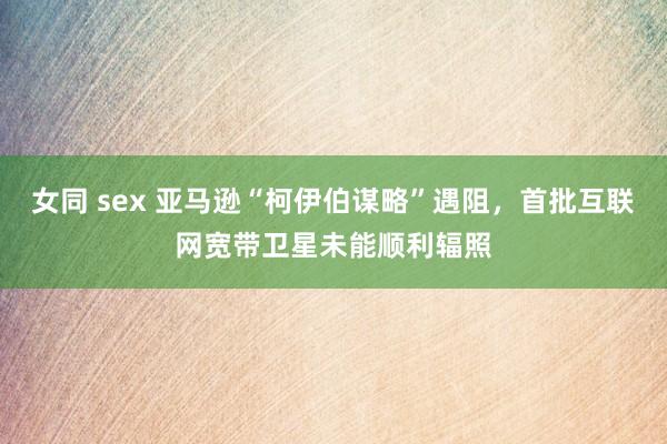 女同 sex 亚马逊“柯伊伯谋略”遇阻，首批互联网宽带卫星未能顺利辐照