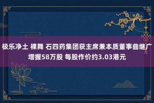 极乐净土 裸舞 石四药集团获主席兼本质董事曲继广增握58万股 每股作价约3.03港元