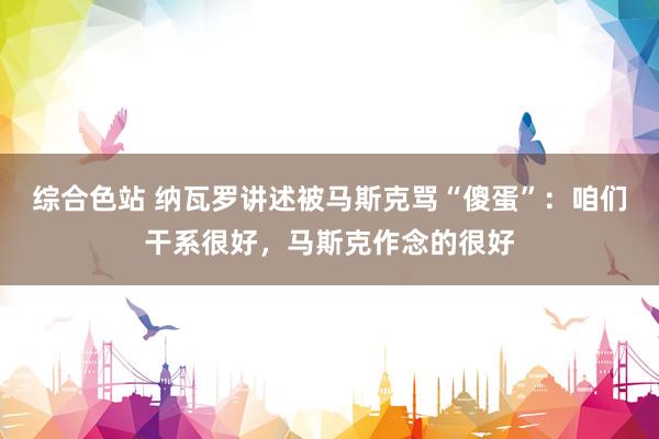 综合色站 纳瓦罗讲述被马斯克骂“傻蛋”：咱们干系很好，马斯克作念的很好