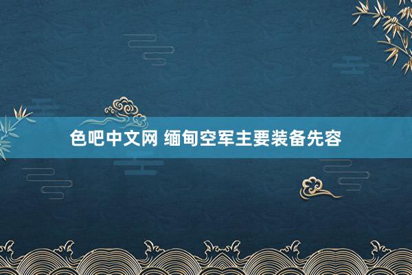 色吧中文网 缅甸空军主要装备先容