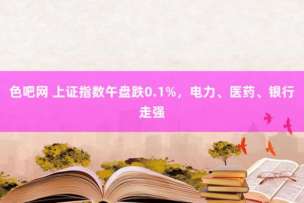 色吧网 上证指数午盘跌0.1%，电力、医药、银行走强