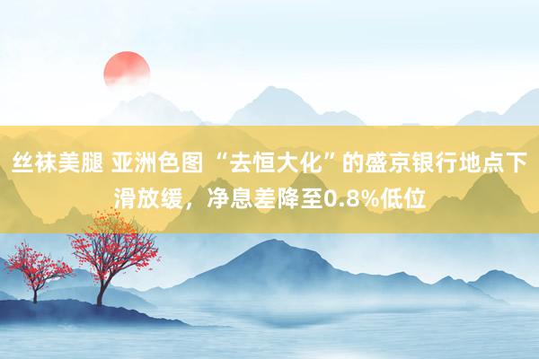 丝袜美腿 亚洲色图 “去恒大化”的盛京银行地点下滑放缓，净息差降至0.8%低位